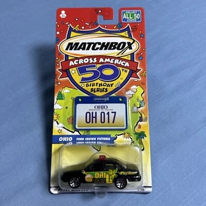 2001 MATCHBOX ACROSS AMERICA OHIO FORD CROWN VICTORIA POLICE CAR BLACK - Picture 1 of 2