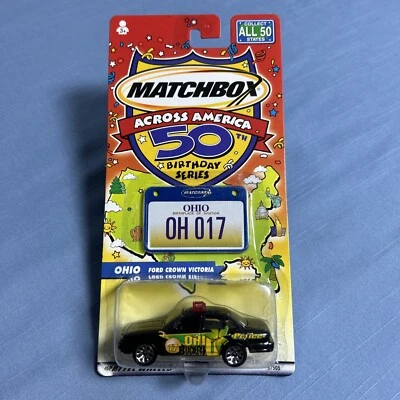 2001 MATCHBOX ACROSS AMERICA OHIO FORD CROWN VICTORIA POLICE CAR BLACK - Image 1 of 2