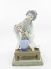 Retired Lladro "Oriental Girl" 4840 Porcelain Figurine Glossy 7.75" W Repairs