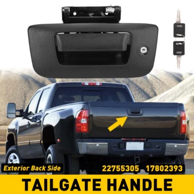 For 2007-2014 Chevrolet Silverado 2500HD 3500HD Tailgate Handle&Bezel Kit w/Key - Image 1 of 4