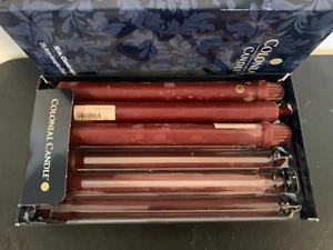 Colonial Candle 10 Inch Classic Taper, Burgundy (1771) Open Box of 9 - Bild 1 von 2