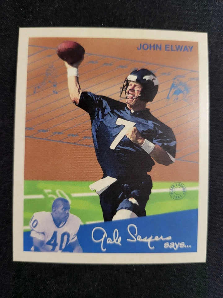 1997 Fleer Goudey John Elway card #7 Broncos - Image 1 of 2