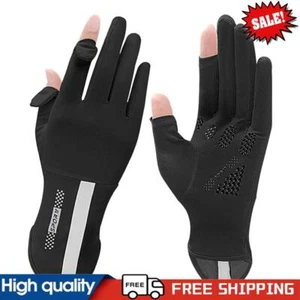 Women Sunblock Gloves Full Finger Touchscreen for Cycling Driving (Black) #g - Picture 1 of 10