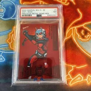 Gemas de metales preciosos 2022 Upper Deck Marvel Metal Spider-Man PMG rojo/100 Ant-Man - Imagen 1 de 3
