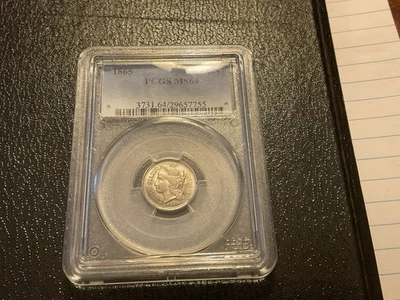 1865 3 Cent PCGS MS64 - Image 1 of 4