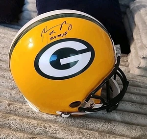 Aaron Rodgers Signed Packers Proline Authentic FS Helmet XLV MVP Auto -Steiner - Picture 1 of 7