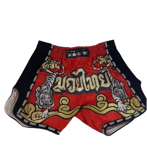 Pantaloncini TUFF Muay Thai pantaloncini da boxe retrò MMA kickboxing allenamento pantaloncini XXL - Foto 1 di 10