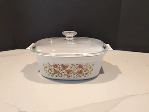 VTG Corning Ware DC-2 1/2-B 2 1/2 qt Casserole Dish w/ Pyrex Lid DC 1 1/2-C - Picture 1 of 10
