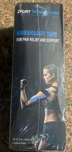 ZFURT Sports Tape.KINESIOLOGY TAPE for Pain Relief and Suport.4 Uncut Rolls.16Ft - Picture 1 of 10