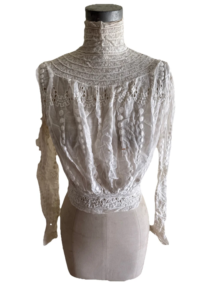 Vintage Antique Edwardian Embroidered Bodice  - Image 1 of 4