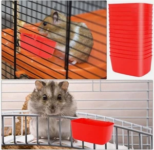 2025 Nuove Tazze Gabbia Appesa Pollame - 30 Tazze Acqua Mangime Quadrate per Polli Colomba - Foto 1 di 5