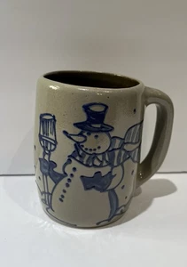 1997 Beaumont Brothers Keramik Weihnachten Schneemann Becher Salz glasiert 4,5" hoch Vintage - Bild 1 von 7