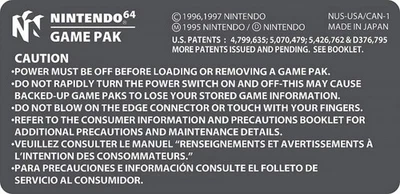 Etiqueta de repuesto para etiquetas traseras Snes/N64 Foto 1 de 2