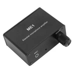 Electret Microphone Amp Adjustable Gain 0-20db Condenser Mic Headphone Sound New - Picture 1 of 24