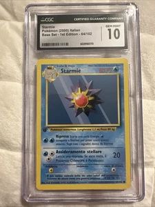 CGC 10 Gem Mint – Starmie 1st Edition (Italian) 64/102 – Base Set Pokémon - Picture 1 of 6