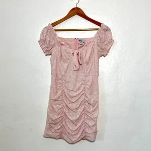 Princess Polly – Back to Paris Pink Floral Puff Sleeve Mini Dress Size 6 - Picture 1 of 11