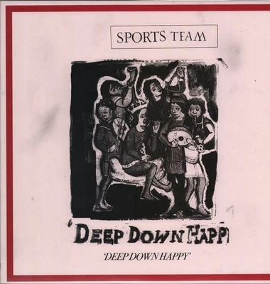 Sports Team Deep Down Happy LP vinyl UK Island 2020 red vinyl LP with foldout - Image 1 of 2