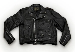Vintage 80er Iron Rider Leder Motorrad Jacke 44 schwer Perfecto Schott selten - Bild 1 von 7