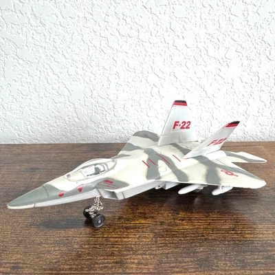 Avión a reacción F-22 Raptor Stealth Fighter Fuerza Aérea de los Estados Unidos 8" L acción de retroceso Foto 1 de 4