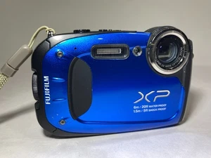 Fujifilm FinePix XP60 Blue Waterproof Digital Camera Bundle Charger Batteries - Picture 1 of 9