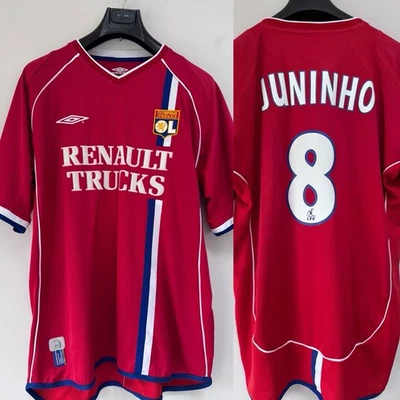 Maillot Football Olympique Lyon Extérieur/Troisième 2002 Juninho XL  - Photo 1/4