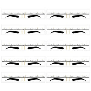 10 Piezas Pegatina Desechable Regla Herramientas de Maquillaje para Cejas Miss Plantilla - Imagen 1 de 12