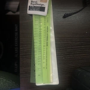 VTG Berol RapiDesign Template R-906 Vertical Lettering Number Guide Drafting Art - Picture 1 of 2