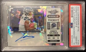 2022 Contenders Optic Kenneth Walker III SSP Cracked Ice Rookie Auto /22 PSA 10 - Picture 1 of 3