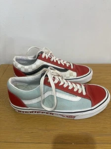 Vans Unisex SE Bikes Big Ripper Trainers Red Blue Size 7 - Picture 1 of 8