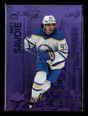 2023-24 SkyBox Metal Universe #172 Matt Savoie Spectrum FX Purple #/199 - Image 1 of 2