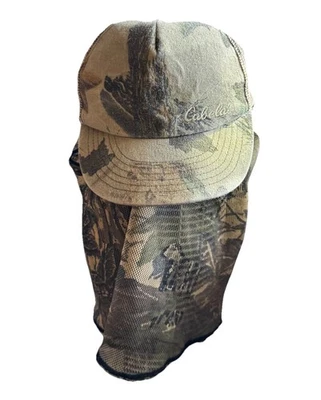 Cabela's Hunting Cap Hat W/Drop Down Camo Neck Netting Facemask - Image 1 of 4