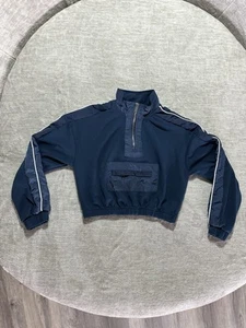 Olivia Kay Girls Top Quarterzip Pullover Size M(8) Blue Front Pocket Soft - Picture 1 of 3