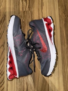 Scarpe da corsa Nike NUOVE Reax Run 9 747216-002 grigio rosso taglia 2 anni 2015 - Foto 1 di 7