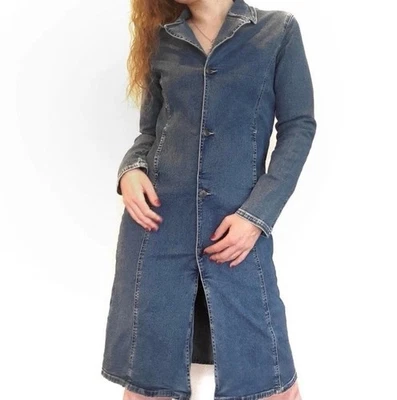 Vestido/chaqueta vintage Y2K Limited Too denim con botones Foto 1 de 4