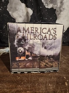 1995 AMERICAS RAILROAD The Steam Train Legacy VHS Movie Box Set 7 Movie Lot - Foto 1 di 12