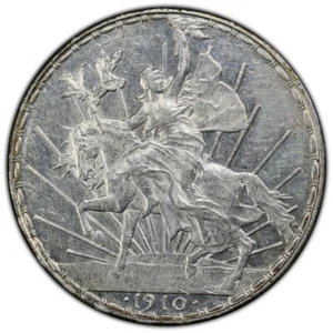 Mexico: Estados Unidos 1910 Peso "Caballito" PCGS AU-58, Mexico City mint. - Picture 1 of 6