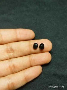 Black Onyx Oval Cabochon 8x6mm Smooth Gem for Jewelry - Picture 1 of 4