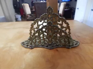 "Porta lettere tovagliolo in ottone filigrana Ornate Filigree Andrea di Sadek 4 3/8"" x 7,5" - Foto 1 di 7