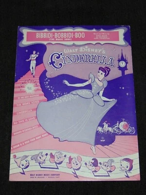 1949 "BIBBIDI-BIBBIDI-BOO (LA CANCIÓN MÁGICA)" PARTITURAS DE CENICIENTA DE WALT DISNEY Foto 1 de 3