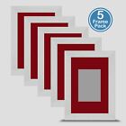 White Photo Frame 6x4 X5 MULTI PACK Incl Dark Red Mount 3.5x2.5 ACEO Art Print