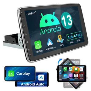 10" Android 13 DAB+BT Autoradio 1 DIN GPS Navi WIFI 360° Drehbar Bildschirm WiFi - Bild 1 von 17