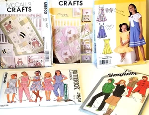 Vintage Schnittmuster Paket 5 Baby Quilts & Jungen Mädchen Kleider Basteln - Bild 1 von 8