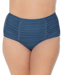 Uvetta Swim Bottom, Calina Costa Shirred Vita Alta Dimagrante - Cali Blu, 24W - Foto 1 di 7