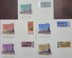 EL)1978 RUSSIAN, HISTORY OF RUSSIAN LOCOMOTIVES, 5 FDC - Picture 1 of 1