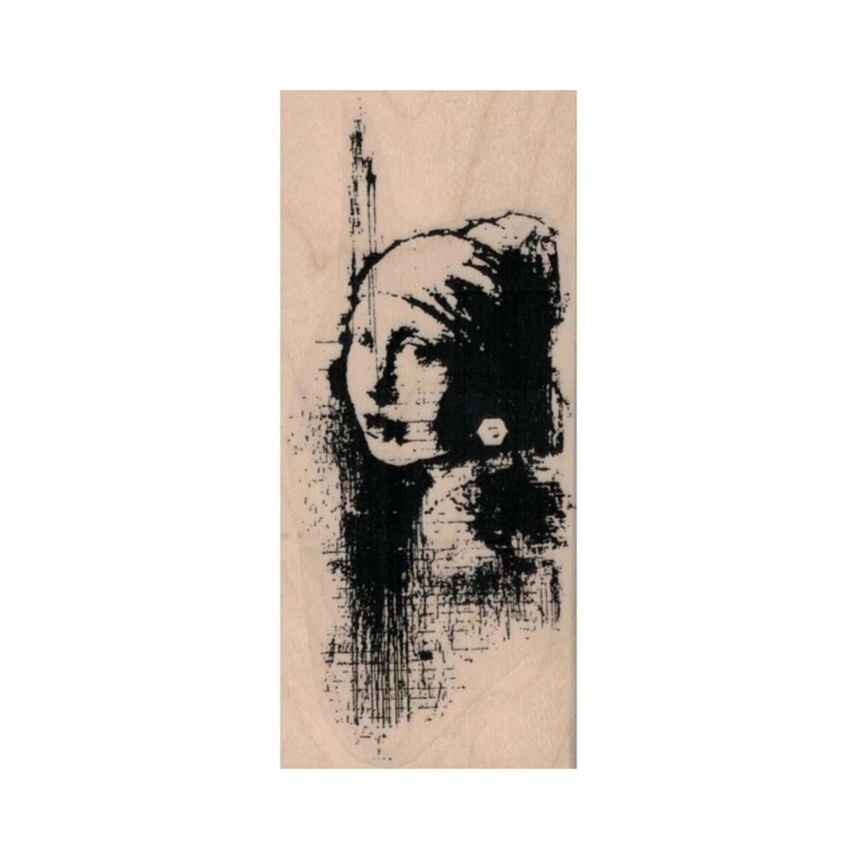 NEW Banksy Wall Lady RUBBER STAMP, Gypsy Stamp, Mystic Stamp, Lady Stamp - Image 1 of 1