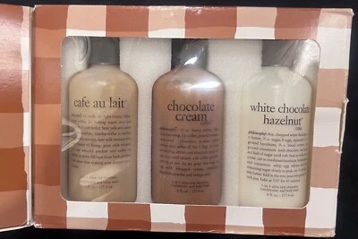 Philosophy Chocolate Lovers Cookbook Body Wash SET Cream Coffee Hazelnut Cake - Image 1 of 2