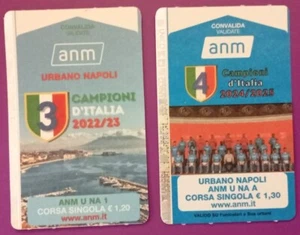 Coppia biglietti ANM Napoli Campioni d’Italia 3° e 4° Scudetto NUOVI (131) - Foto 1 di 2