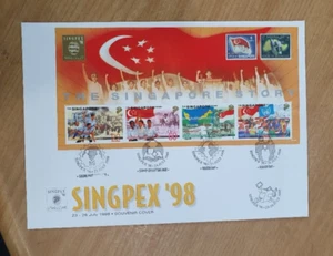Singapore 1998 The Singapore Story MS on FDC - Imagen 1 de 2