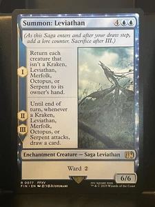 Summon Leviathan #77 NM/M Final Fantasy MTG Magic Blue Rare Card Enchantment - Bild 1 von 1