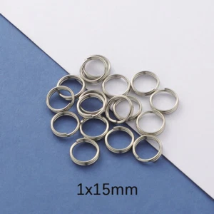 100/200x Stainless Steel Split Key Ring Round Wire Keychain Jump Ring Metal Loop - Picture 1 of 35